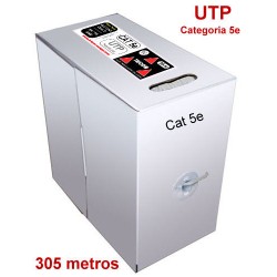 Cable UTP C5e Solido 305m Exterior Cobre Blanco - 50U5EXTB - TD-524UT-BR