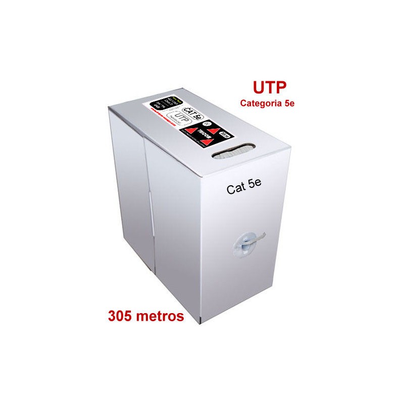 Cable UTP C5e Solido 305m Exterior Cobre Blanco - 50U5EXTB - TD-524UT-BR