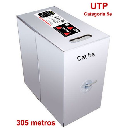 Cable UTP C5e Solido 305m Exterior Cobre Blanco - 50U5EXTB - TD-524UT-BR
