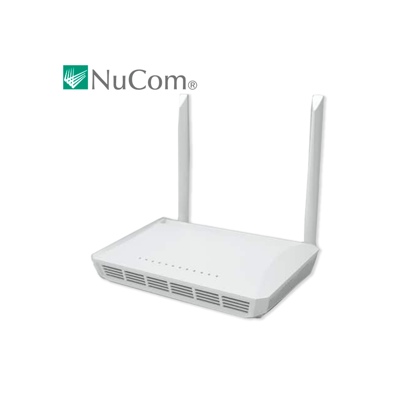 ONT EPON/GPON / 4GE/ 2POTS / WIFI 2.4/5GHZ AC / x2 USB. Conector SC/APC NUCOM