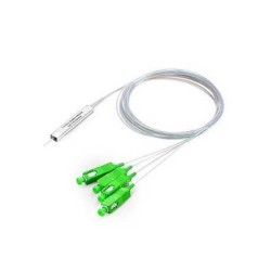 Splitter óptico 1x4 SC/APC, G657A1, 1.5 metros