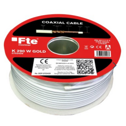 K290W GOLD CABLE COAXIAL COBRE MUY BAJA PERDIDA 75 OMS ANTENAS TDT TV