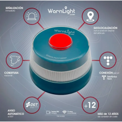 Luz emergencia homologada DGT Warnlight baliza 3.0 GEO