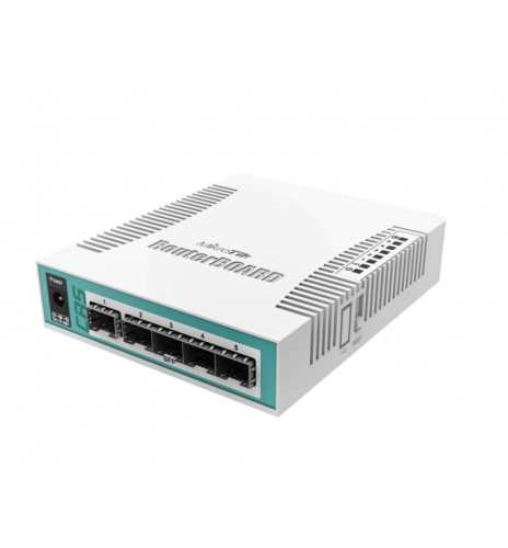 1000256 2-18 / CRS106-1C-5S 1x puerto combo Gbe/SFP, puertos 5x SFP, PoE in, RouterOS.