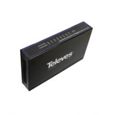 1000282 - TELEVES - Gigabit Switch, 8 puertos 1000Mb No Gest.  RJ45 caja metal